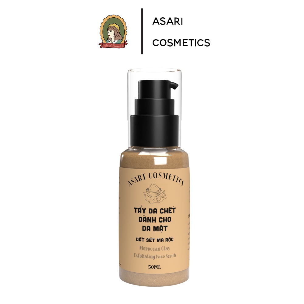 Tẩy da chết đất sét Ma-rốc Asari Cosmetics 50ml