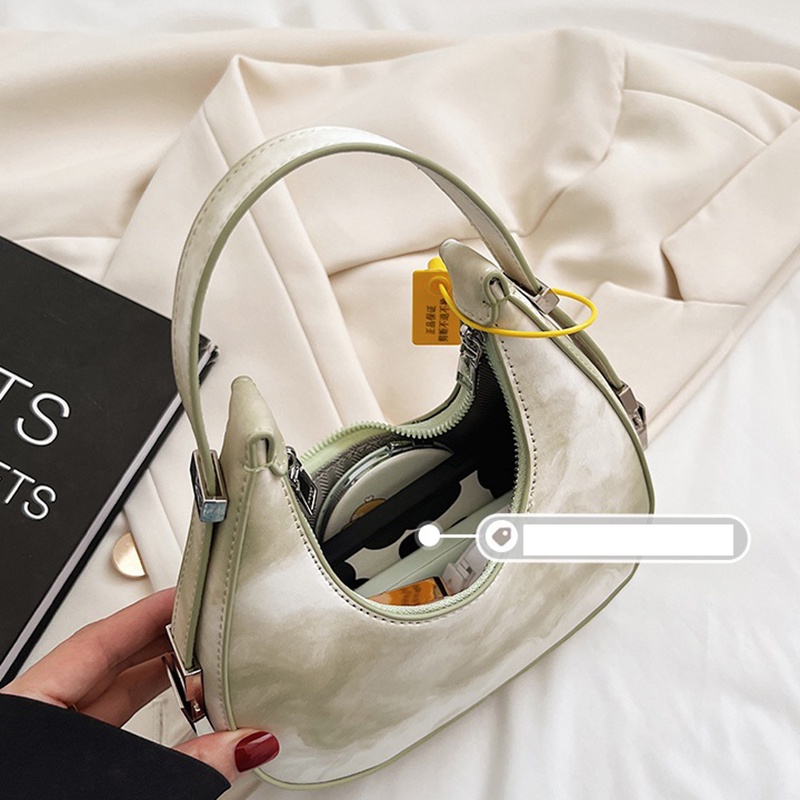 Túi đeo vai IELGY có khóa kéo nhuộm màu thời trang chất lượng cao dành cho nữ