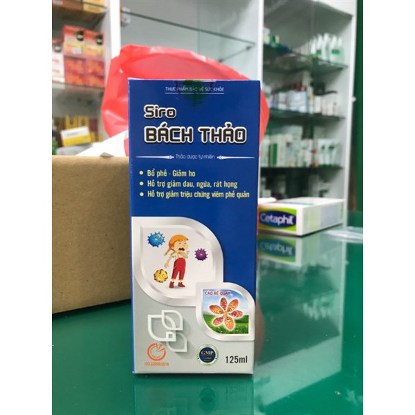 Siro ho Bách Thảo rate herbs - Hỗ trợ bổ phế, giảm ho, ngứa rát họng do viêm phế quản (chai 125ml)