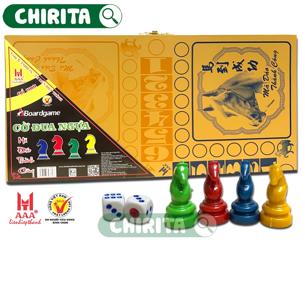 Bộ Cờ Cá Ngựa Cao Cấp Bàn Nhựa ĐỦ MẪU Board Game- Cờ Cá Ngựa LOẠI LỚN/ Mini -Đồ Chơi Giải Trí Cho Bé Trai/Bé Gái CHIRITA