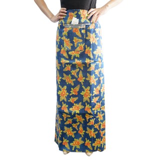 Váy Chống Nắng Xẻ Tà Chất Liệu Jean Họa Tiết
