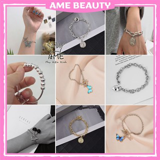 Vòng tay nam nữ , lắc tay đính đá dễ thương phong cách Hàn Quốc của Ame Beauty