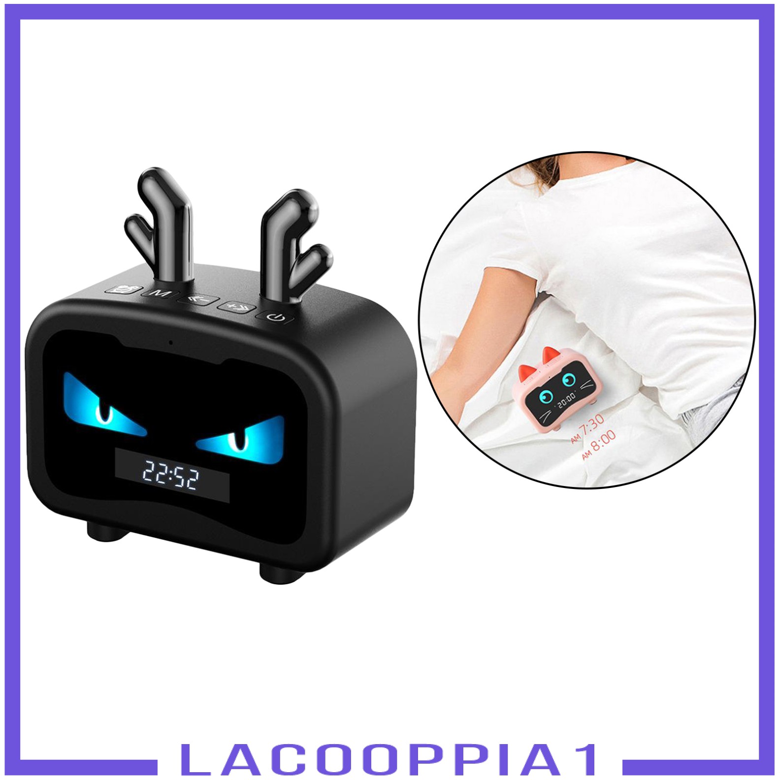 Loa Bluetooth Lapopopia1 Tích Hợp Đồng Hồ Báo Thức Và Phụ Kiện