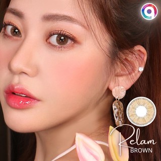 Kính áp tròng QUỲNH LENS Relam Brown 0-8 độ