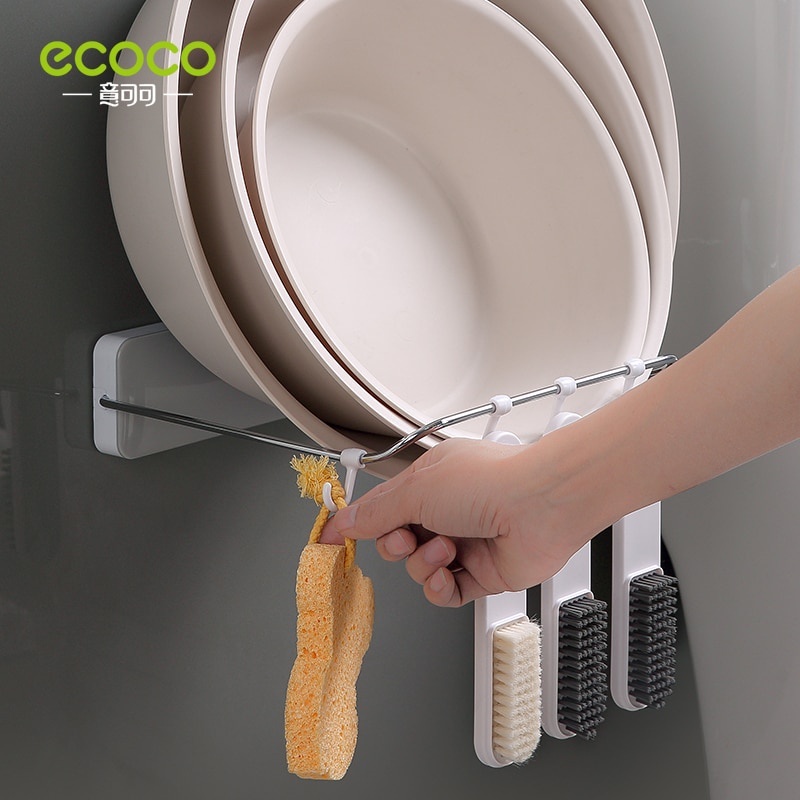 Giá treo đồ gắn tường bằng sắt đa năng tiện dụng cho nhà tắm nhà bếp