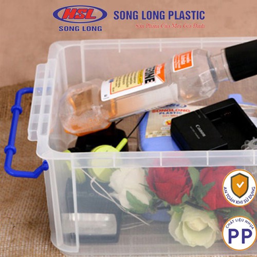 Bộ 2 hộp đựng thực phẩm nhựa có nắp Song Long Plastic đa năng - 2222