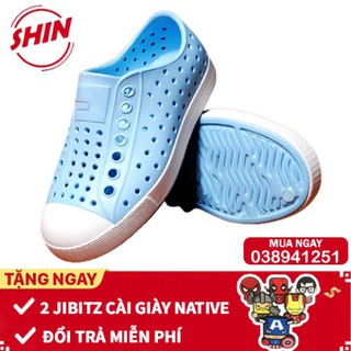 cross cross giày native cho bé💖FREESHIP💖giày native cho bé họa tiết xanh dương relex SHINNATIVEXA tặng thêm 2 jibitz n