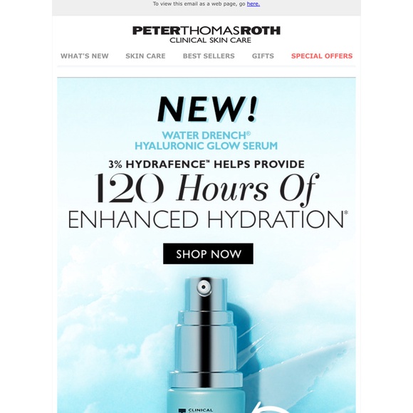 Serum cấp nước Peter Thomas Roth Water Drench Hyaluronic Glow Serum