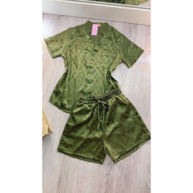 ♥️ Shop Uy Tín ♥️ Bộ Pijama Đùi Lụa Gấm Siêu Xinh Loại 1