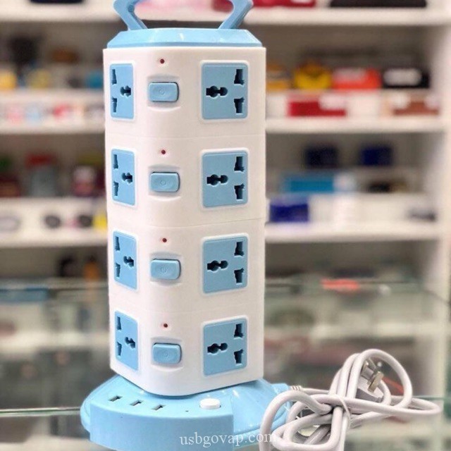 Ổ Cắm Điện Đa Năng 4 Tầng 16 ổ cắm 3 Cổng USB, Ổ Cắm Thông Minh cao cấp - có sẵn