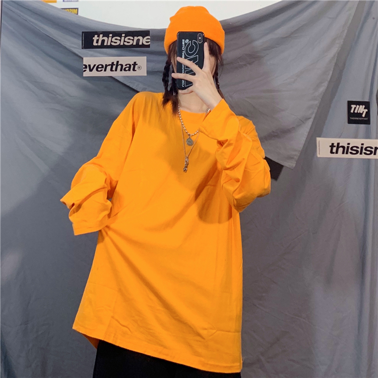 Áo Thun Trơn Cổ Tròn Dài Tay Phong Cách Hàn Quốc 228606 | BigBuy360 - bigbuy360.vn