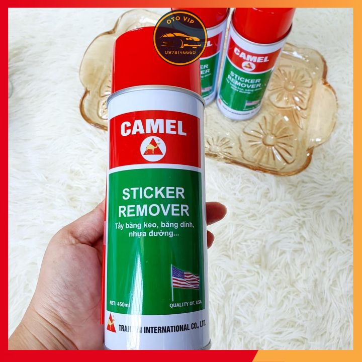 Chai tẩy keo camel, tẩy các vết bẩn do băng dính,keo dán, bụi sơn và nhựa đường- chai tẩy keo ô tô, xe hơi
