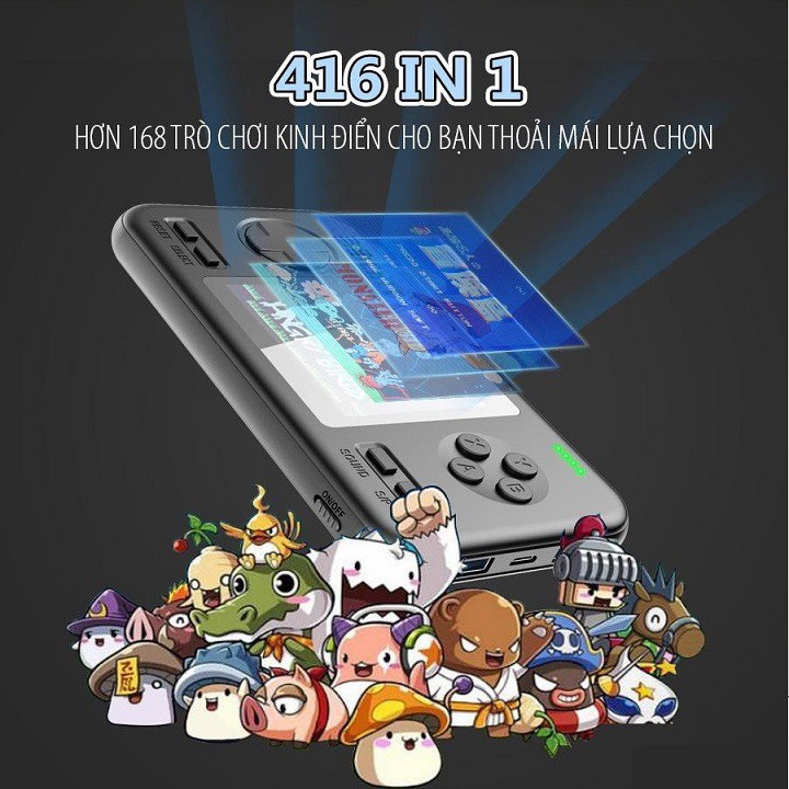 Máy chơi game cầm tay 416 trò kiêm sạc dự phòng 8800mAh