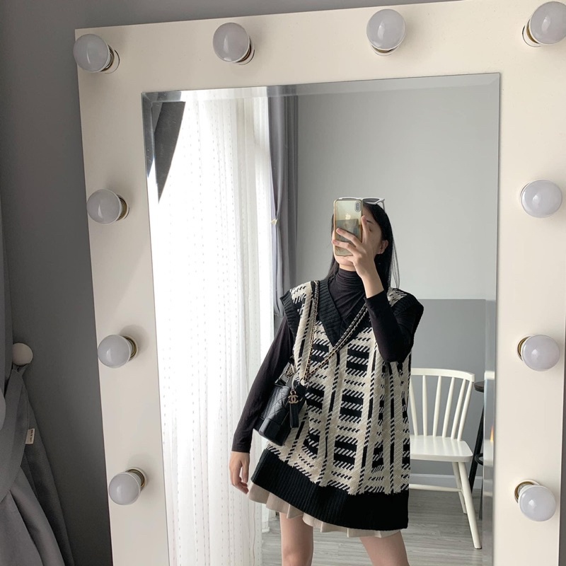 Áo gile kẻ hot hit - Dáng rộng | BigBuy360 - bigbuy360.vn