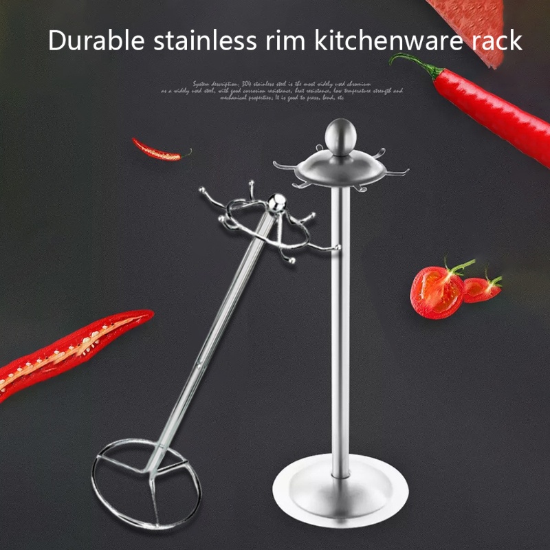 Gia Đình Nev Home 360° Giá Đỡ Dụng Cụ Nhà Bếp Có 6 Móc Dạng Xoay