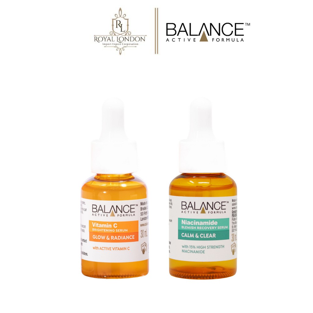 Combo serum ngừa mụn, giảm thâm và làm sáng da Balance Vitamin C và Niacinamide Serum 30ml/chai | BigBuy360 - bigbuy360.vn