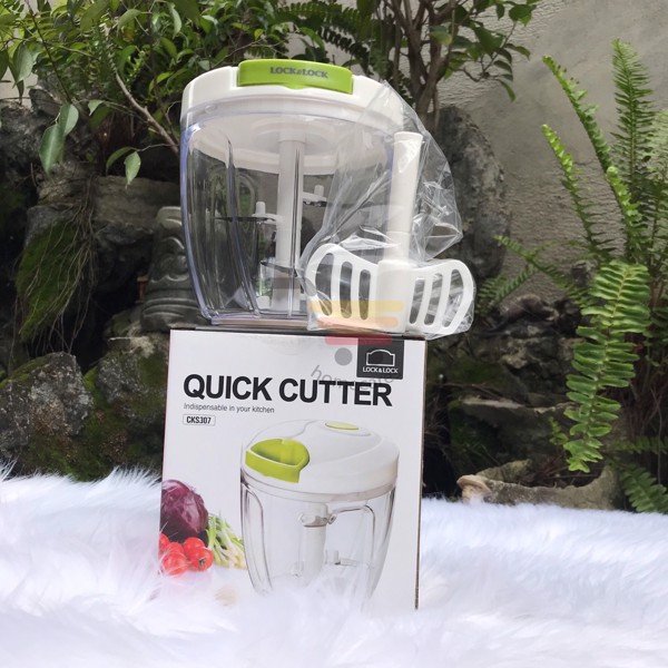 Dụng Cụ Xay Tay, Băm Nhỏ Thực Phẩm Quick Chopper Lock&Lock CKS310 Size L [900ML]