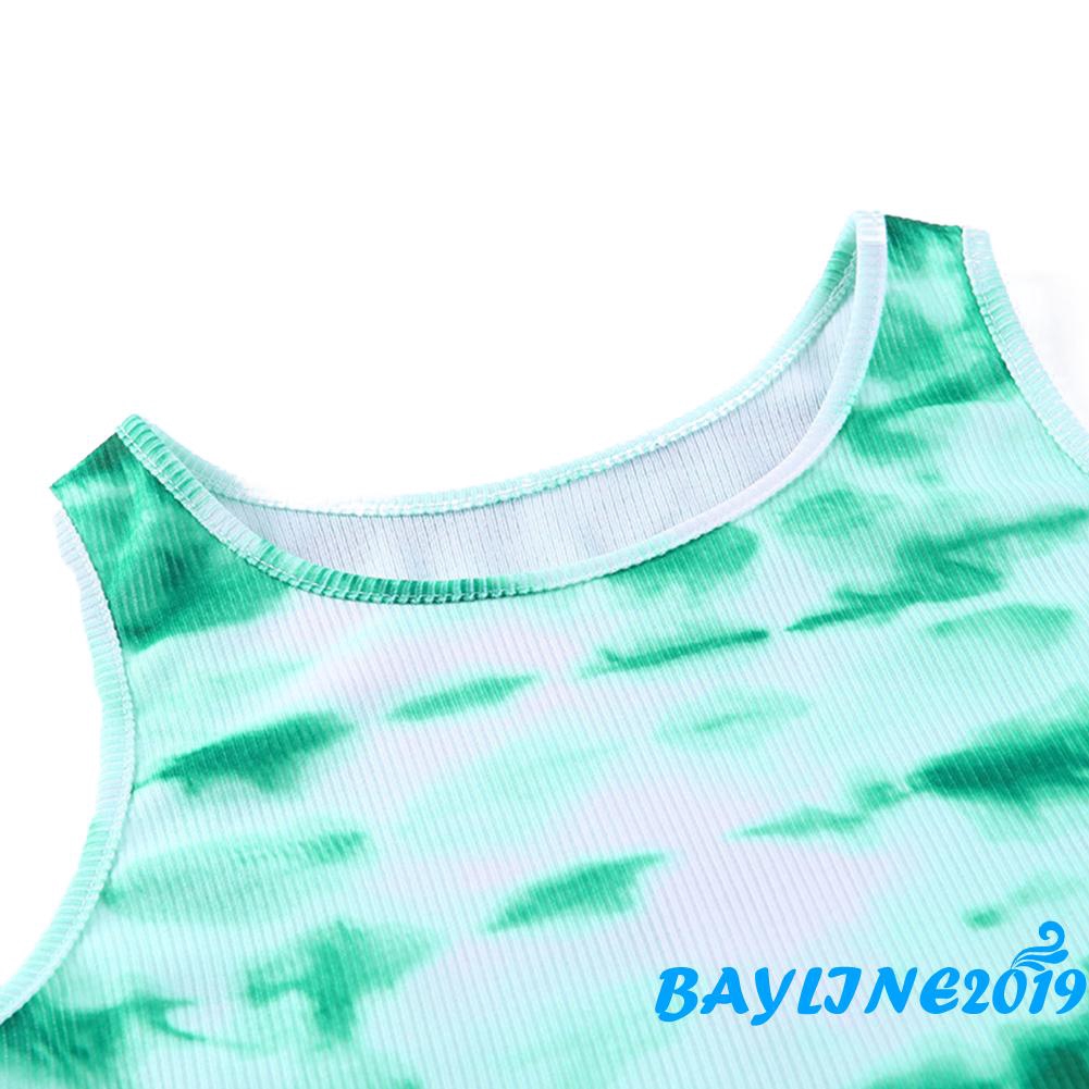 ❀ℳay-Summer new women´s thin section tie-dye slim thin U-neck sexy vest