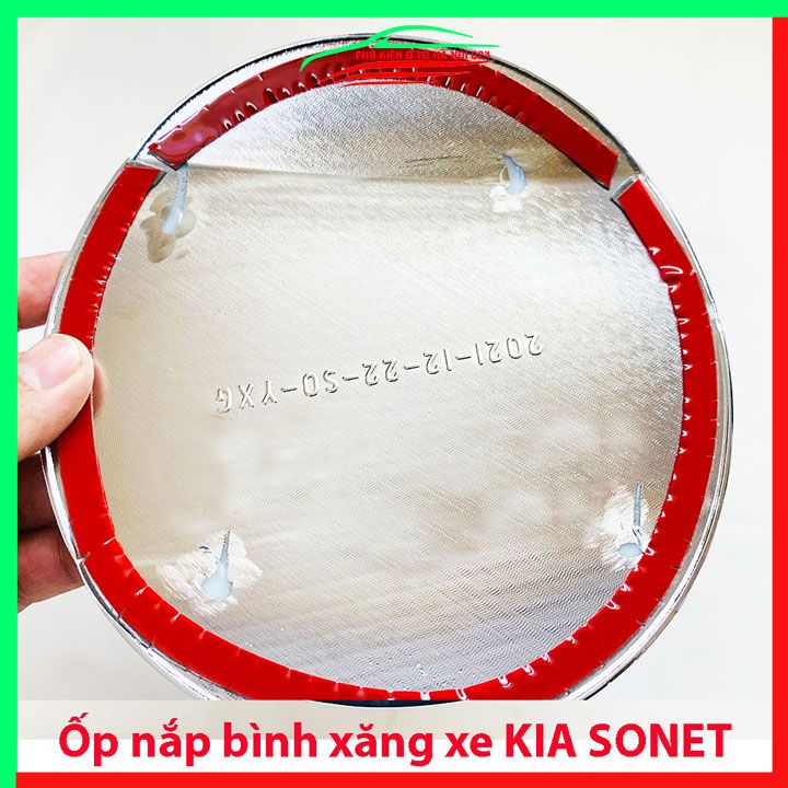 Ốp nắp xăng Sonet 2021-2023 mạ crom bảo vệ chống trầy trang trí ô tô