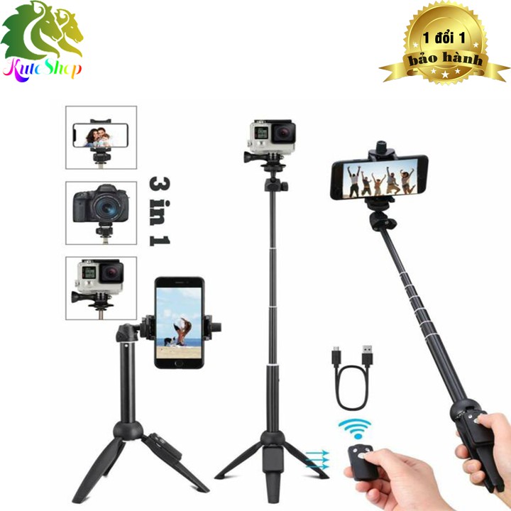 [HCM] Gậy Chụp Hình Kiêm Tripod Đa Năng 3 Trong 1 Yunteng YT-9928