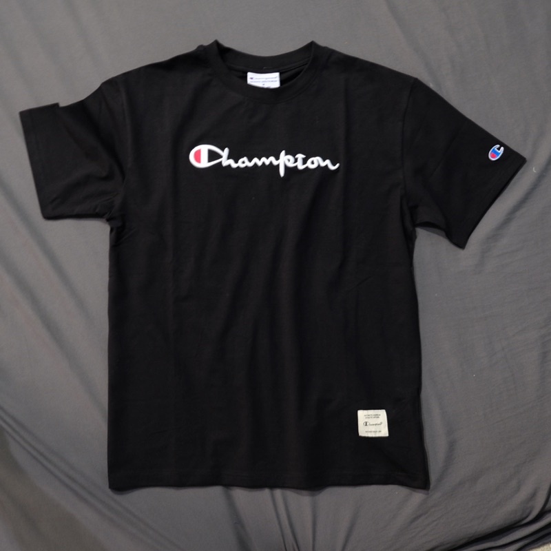 Áo Thun Champion Unisex - logo thêu vải cotton xịn co giãn 4 chiều