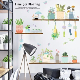 Decal dán tường chậu cây MS-99 [Sticker dán tường]