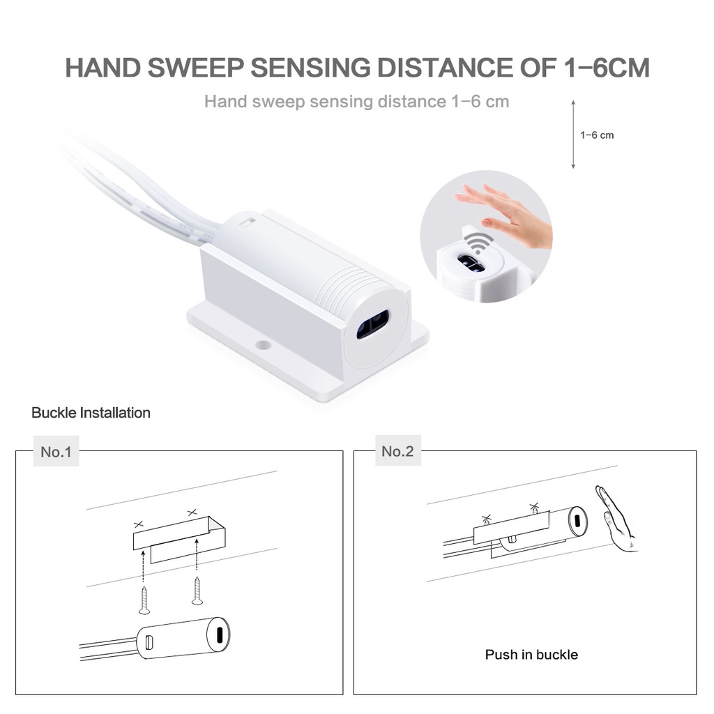 Công tắc cảm biến Đóng mở 1 cánh LED đèn LED 12V BLUKA dùng cho thanh nhôm đèn led định hình