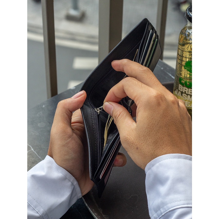 Ví da ZIPLINE HAVIAS Handcrafted Wallet - Đen