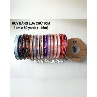 RUY BĂNG LỤA 1CM chữ Just for you