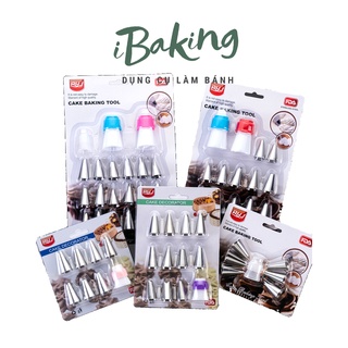 Bộ dụng cụ trang trí bánh kem dùng bắt bánh quy và tráng trí bánh sinh nhật