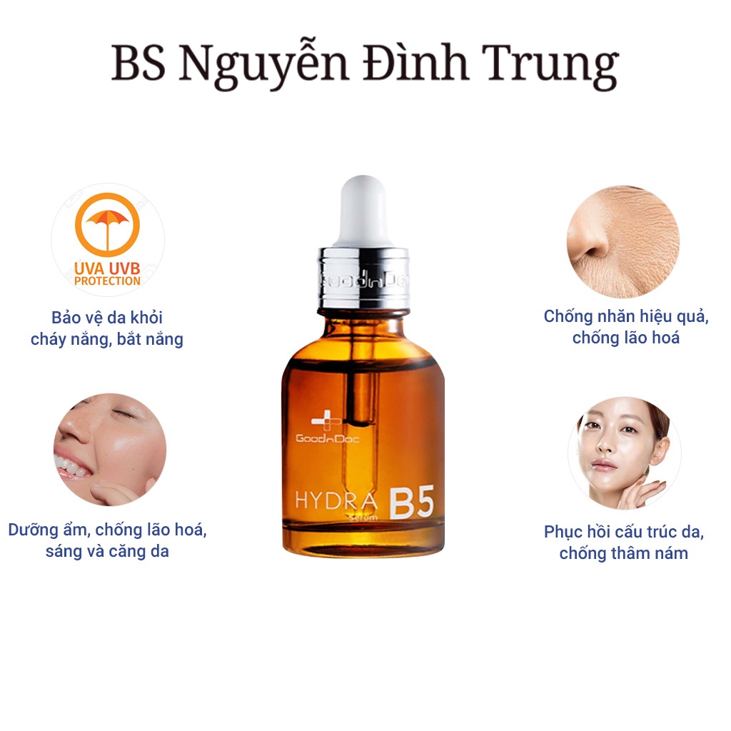 Serum B5 Goodndoc Hydra B5 30ml Cấp Ẩm Phục Hồi Da-BS Nguyễn Đình Trung