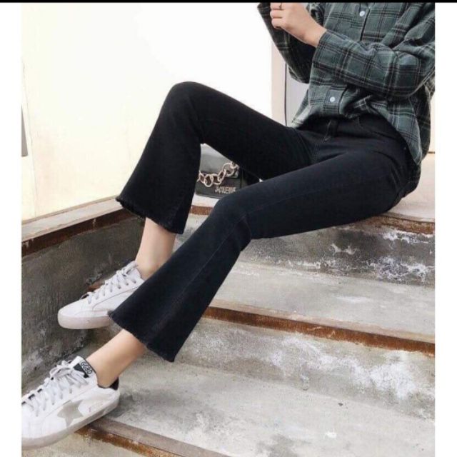 Quần jean 9 tấc loe nhẹ jt01