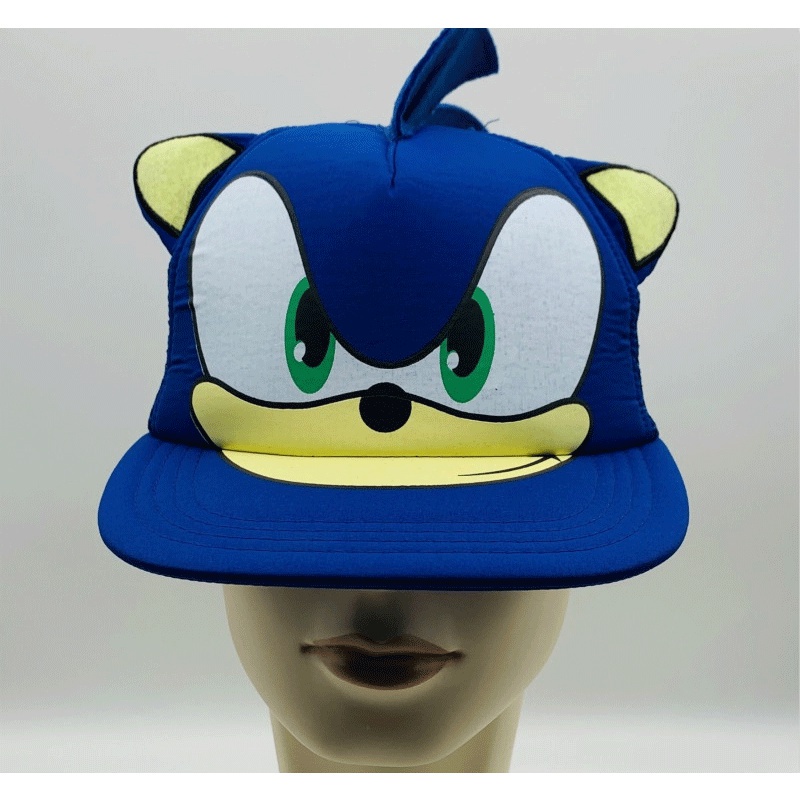 Mũ lưỡi trai phối lưới họa tiết hoạt hình Sonic The Hedgehog độc đáo dành cho bé