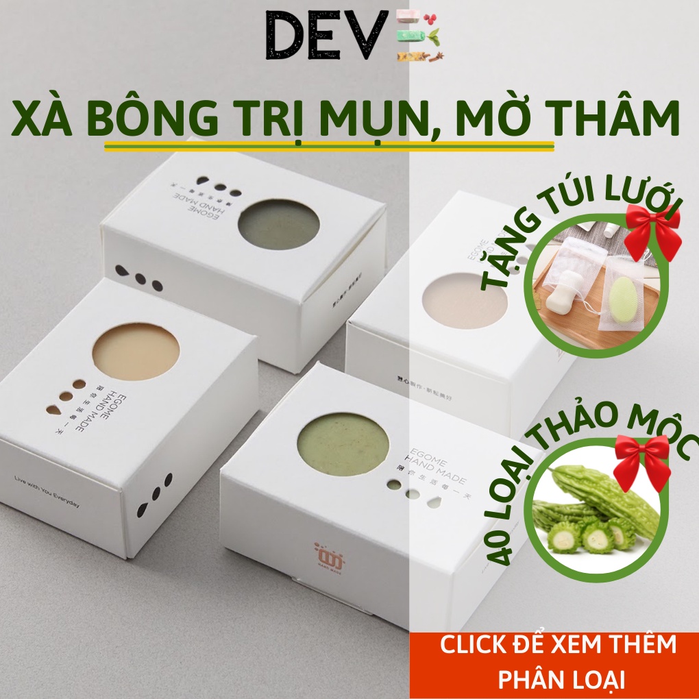 Xà phòng handmade DEVE 12 lựa chọn xà phòng giảm mụn lưng,soap nách Bộ Y Tế chứng nhận