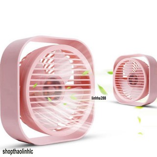 Quạt Mini Để Bàn Hình Vuông Xoay 360 Độ Không Gây Ồn-Quạt tích điện cầm tay để bán usb vuông