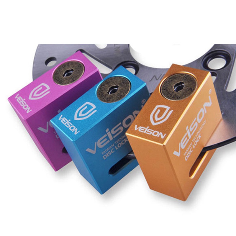 Bộ Khóa Đĩa Phanh Xe Đạp / Xe Máy Veison 6Mm Màu Vàng Chống Trộm Không Thấm Nước