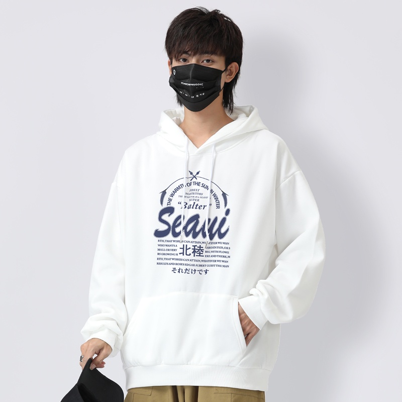 Áo hoodie nỉ cho nam form rộng Familylove – Set họa tiết Seaui chất