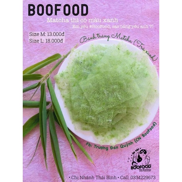 Bánh tráng matcha BOOFOOD