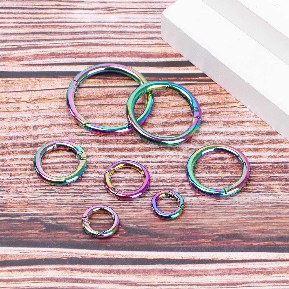 Móc khóa tròn bằng hợp kim kẽm với 7 size