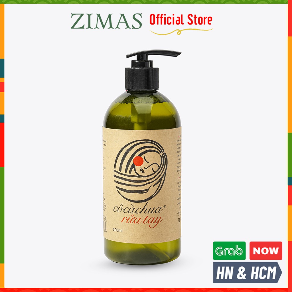 Nước rửa tay hữu cơ Cô Cà Chua thiên nhiên sát diệt khuẩn an toàn cho da Zimas