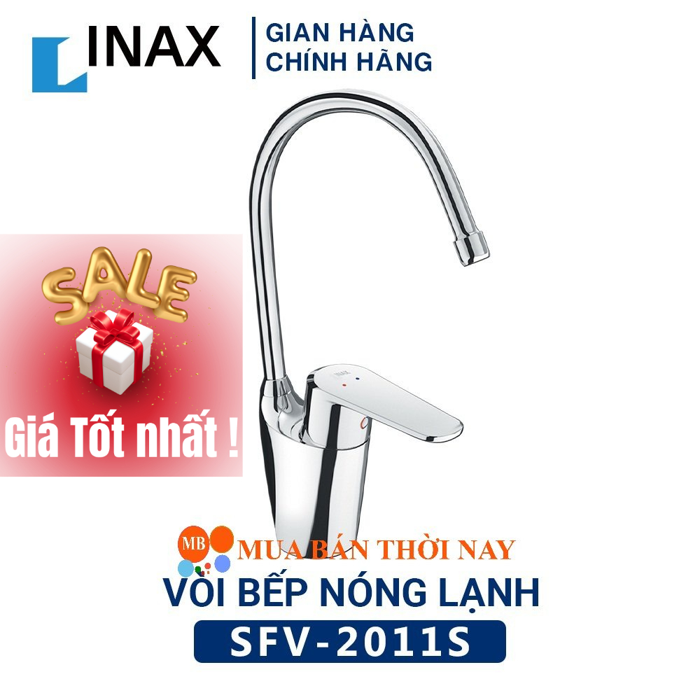 Vòi rửa chén bát nóng lạnh INAX SFV-2011S, Vòi Bếp 2 đường nước, Chính hãng 100%
