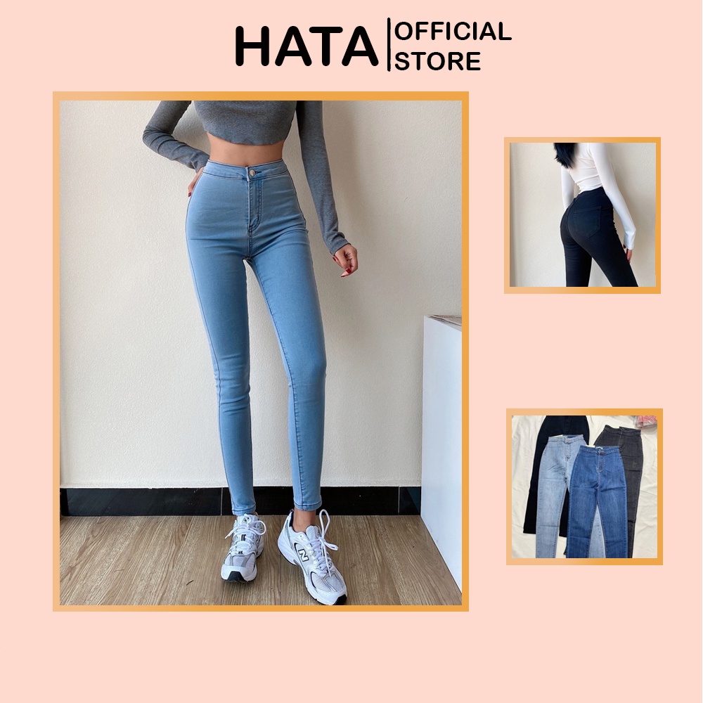Quần jean nữ lưng cao co giãn 286 cool ngầu Quần bò cạp cao ôm sát khoe body cá tính