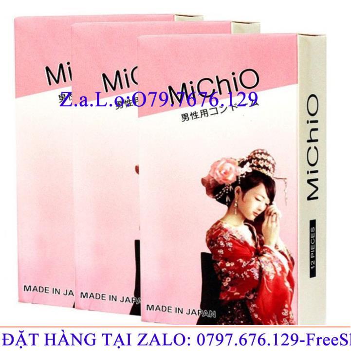 Bao Cao Su Gân Gai Michio Nhật Bản - Hộp 12 cái