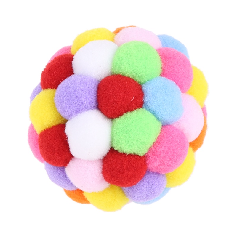 Đồ Chơi Bóng Nảy Gắn Chuông Màu Cầu Vồng Dễ Thương Cho Mèo Cưng