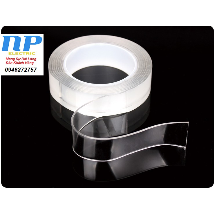 KEO NANO 2 MẶT TRONG SUỐT DÀI 3 MÉT - DÀY 2MM | BẢN 2cm và 3cm