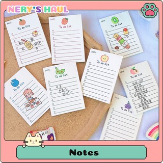 Tập 50 tờ giấy note ghi chú to do list trái cây
