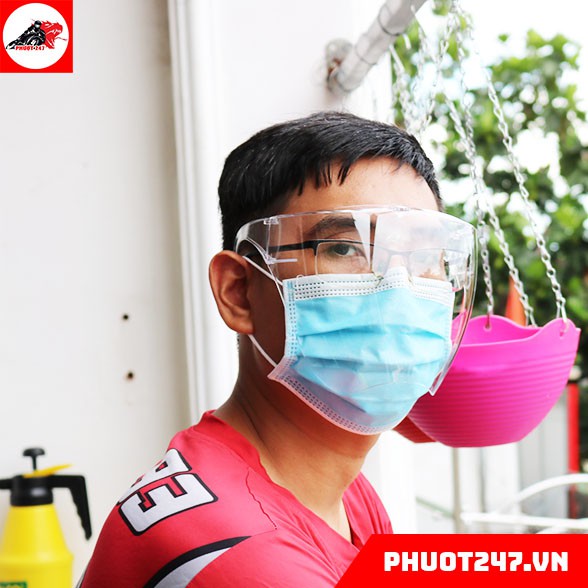 [Q.Bình Tân] Kính chống giọt bắn cao cấp Asia | Face shield tại TPHCM / Có thể mang cho người cận thị