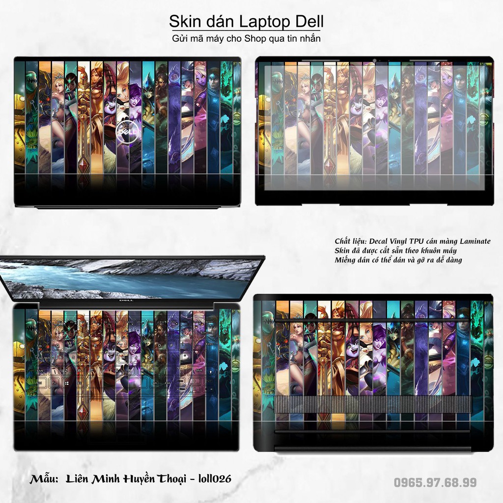 Skin dán Laptop Dell in hình Liên Minh Huyền Thoại _nhiều mẫu 3 (inbox mã máy cho Shop)