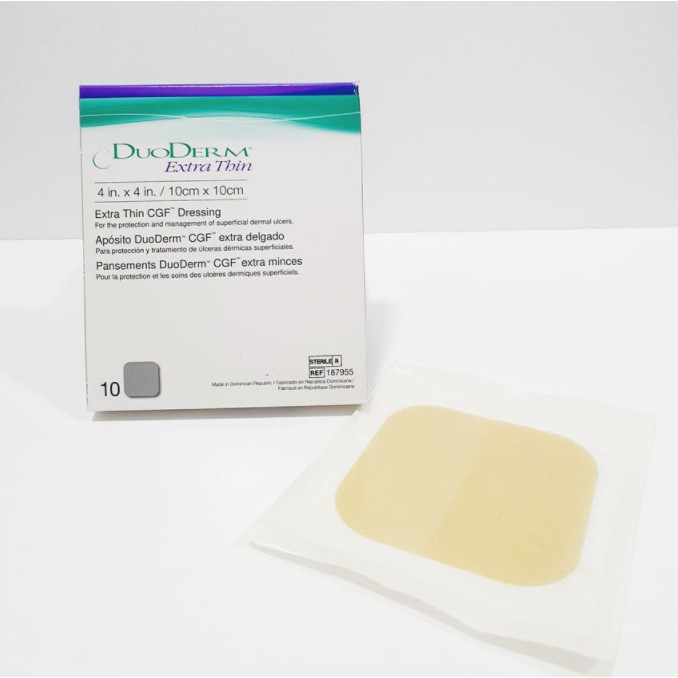 ✔Hàn Quốc ◤WITH SHIM◢ ConvaTec DuoDerm Hydrocolloid siêu mỏng Cách ăn mặc 4 x 4 in. 10 x 10 cm 10pcs Set