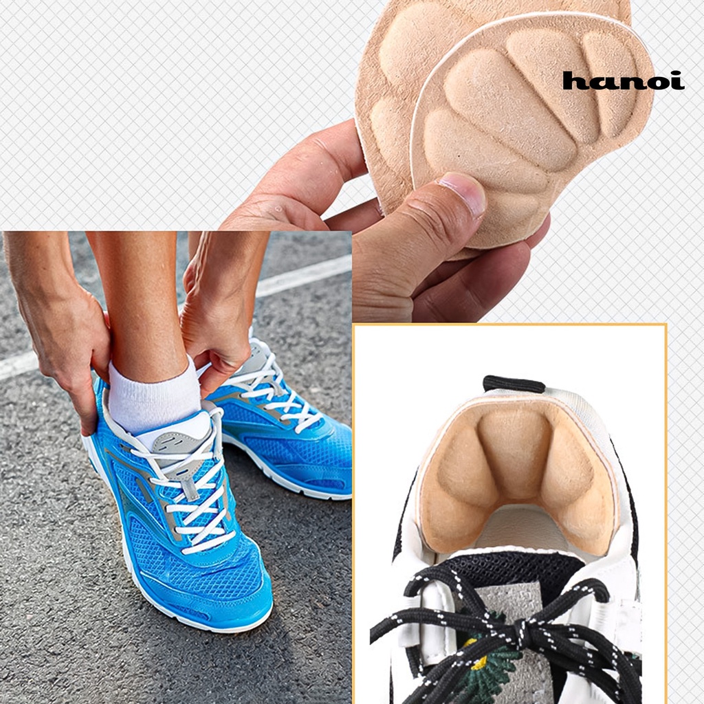 (Hàng Mới Về) 1 Cặp Đệm Lót Gót Giày Mềm Mại Dày Dặn Chống Mòn Thoải Mái Cho Nam Và Nữ